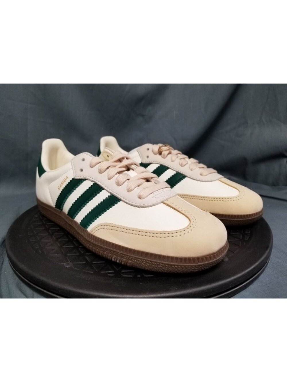 Adidas Samba OG Sneakers Off White Green Sand JR8843 Women's Size 6 NEW NO BOX! - Picture 10 of 11
